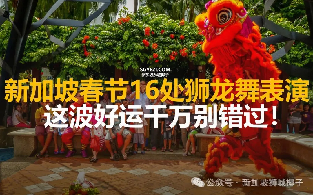 免费接好运！新加坡16场舞龙舞狮表演别错过~