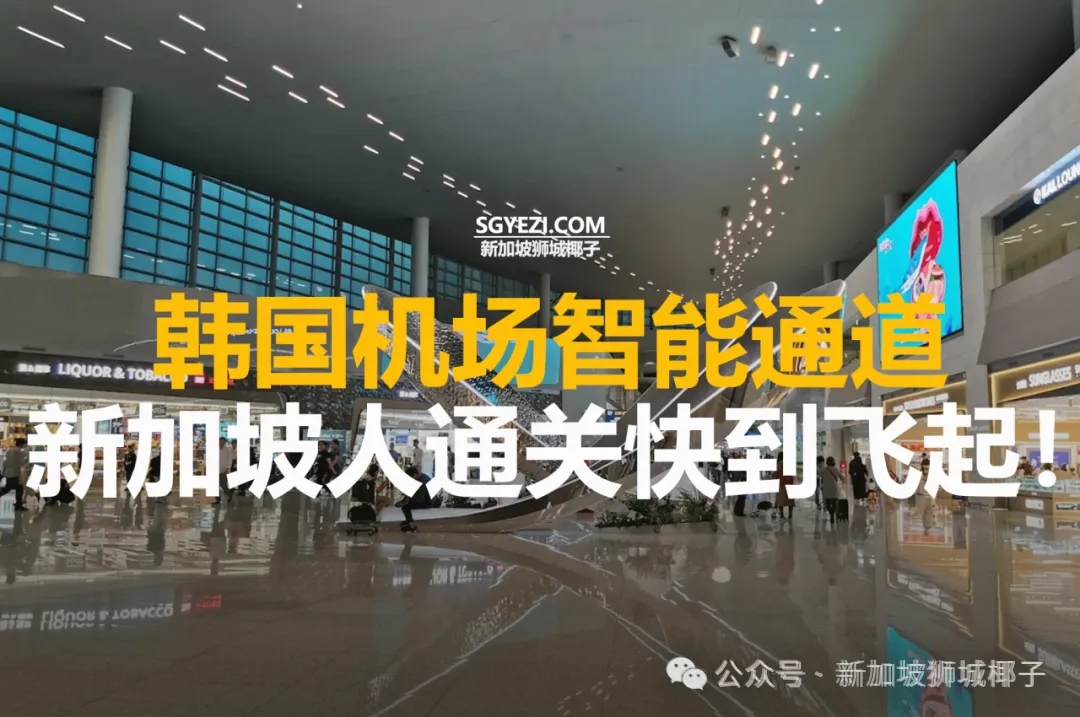 1分钟注册、1分钟通关！新加坡人旅游韩国可免排队丝滑入境！