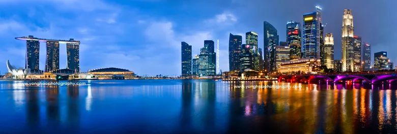 Singapore CBD Skyline Panoramic - Yonghao Photography
